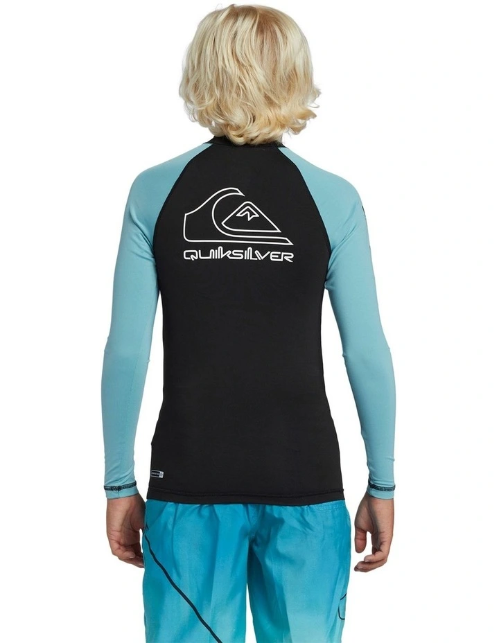 On Tour Long Sleeve Swimwear in Black/Blue image 2