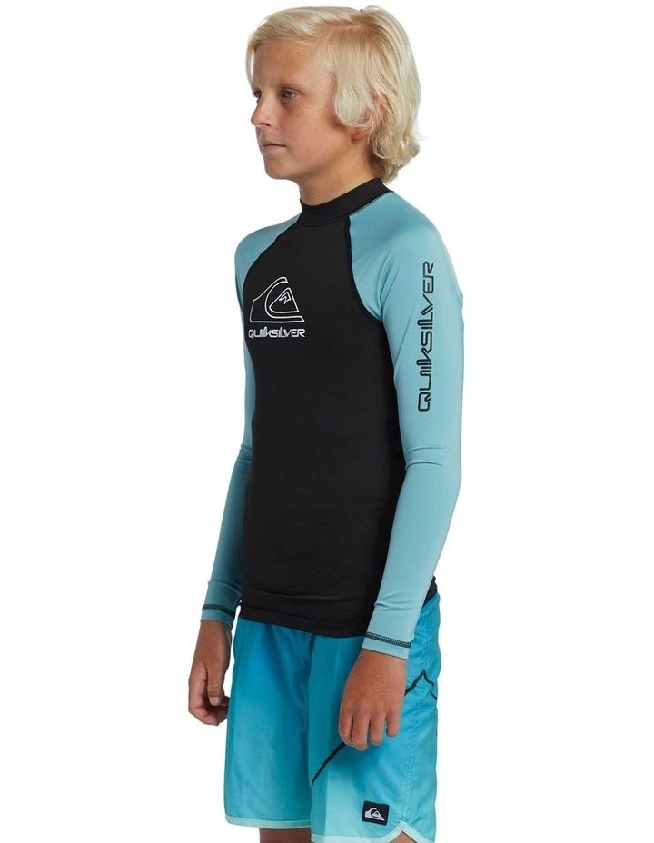 On Tour Long Sleeve Swimwear in Black/Blue image 4