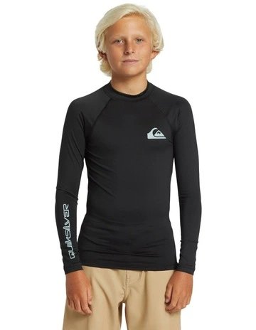 Everyday Solid UPF50 Long Sleeve Youth Surf Sleeve Tee in Black