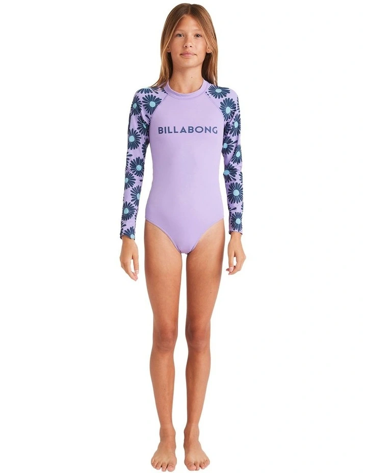 Fresh Daze Long Sleeve Rash Vest in Purple image 5