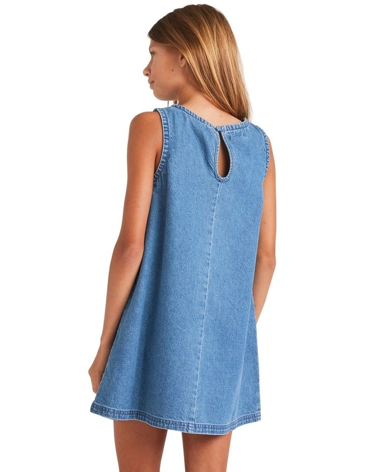 Skies Shift Mini Dress in Salt Washed image 2