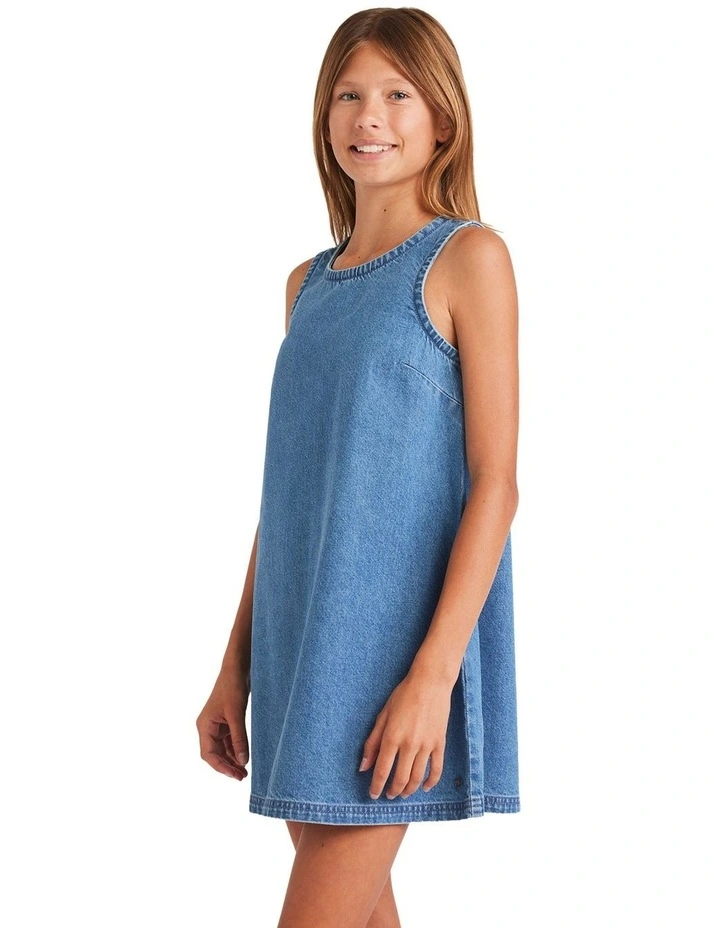 Skies Shift Mini Dress in Salt Washed image 3