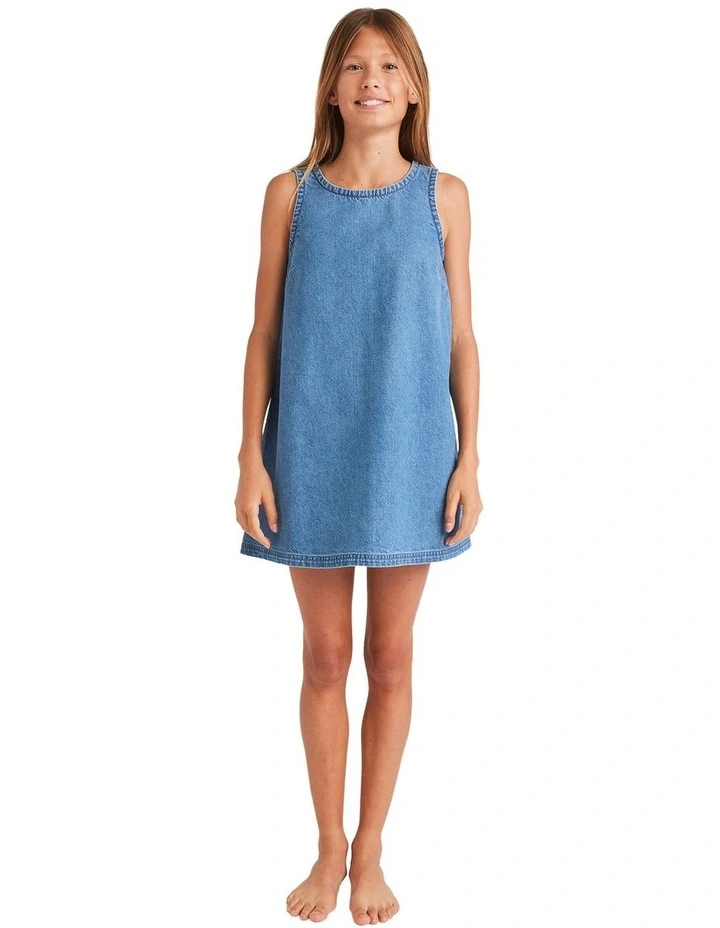 Skies Shift Mini Dress in Salt Washed image 5