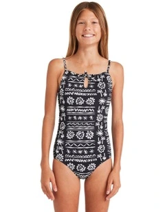 Lost On You One Piece Swimsuit in Black