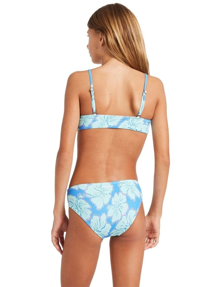 Happy Hibiscus Two Piece Swimsuit in Blue image 2