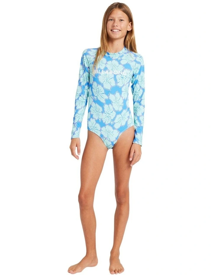 Long Sleeve Bodysuit Rash Vest in Blue image 5