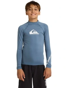 All Time Long Sleeve Rash Vest in China Blue