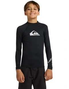 All Time Long Sleeve Rash Vest in Black