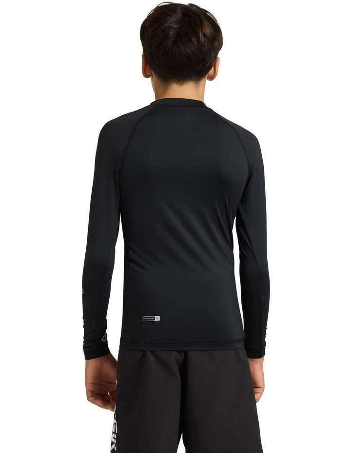 All Time Long Sleeve Rash Vest in Black image 2