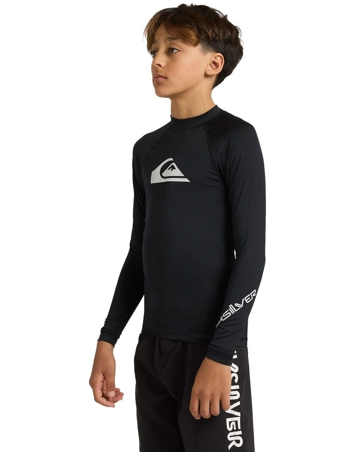 All Time Long Sleeve Rash Vest in Black image 3