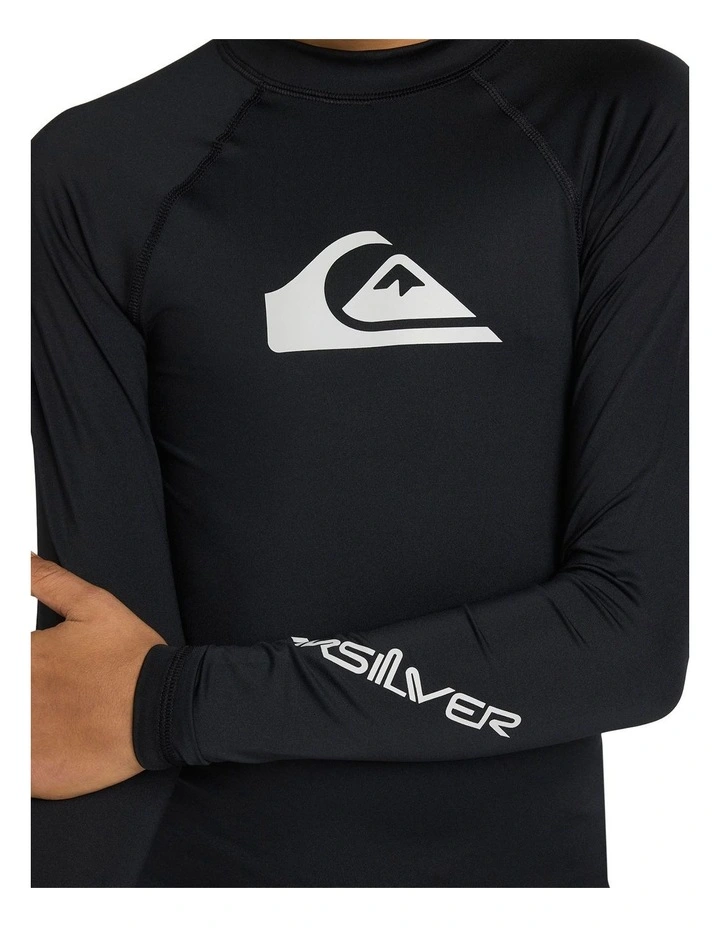 All Time Long Sleeve Rash Vest in Black image 4