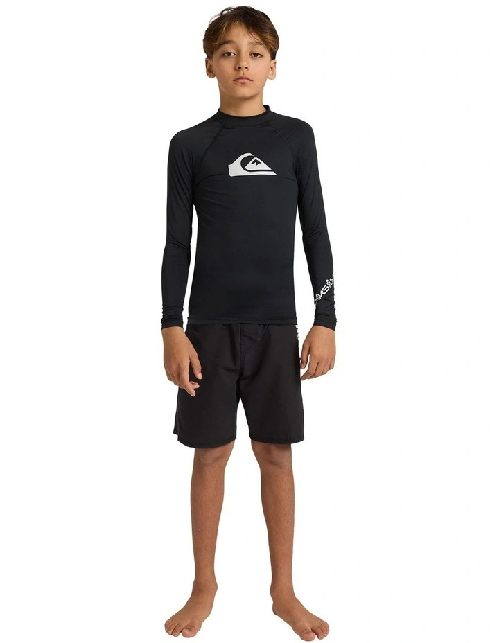 All Time Long Sleeve Rash Vest in Black image 5