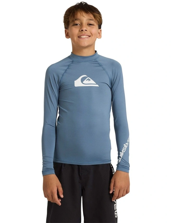 All Time Long Sleeve Rash Vest in Blue image 1