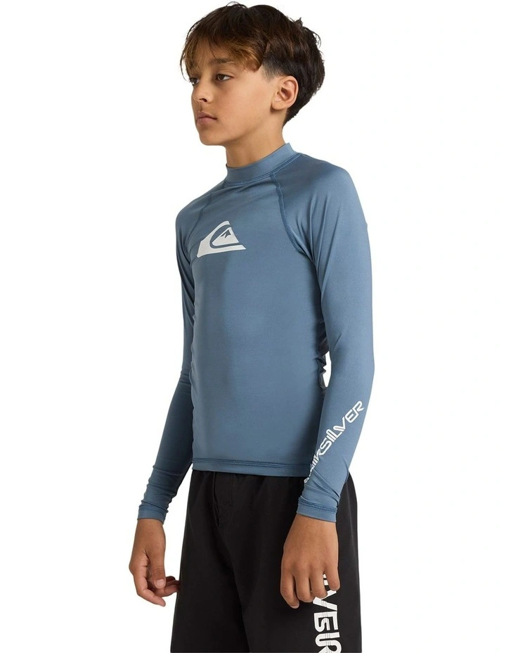 All Time Long Sleeve Rash Vest in Blue image 3
