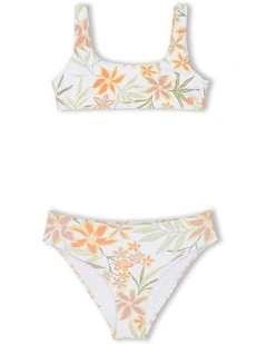 Floral Horizon Two Piece in White