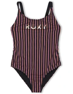 Active Floral One Piece Swimsuit in Black