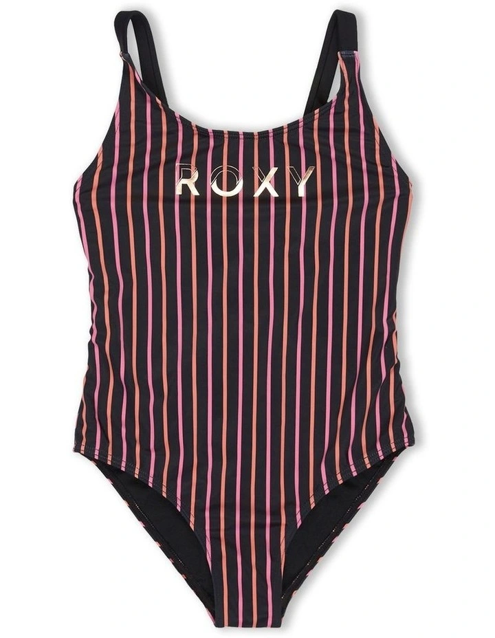 Active Floral One Piece Swimsuit in Black image 1