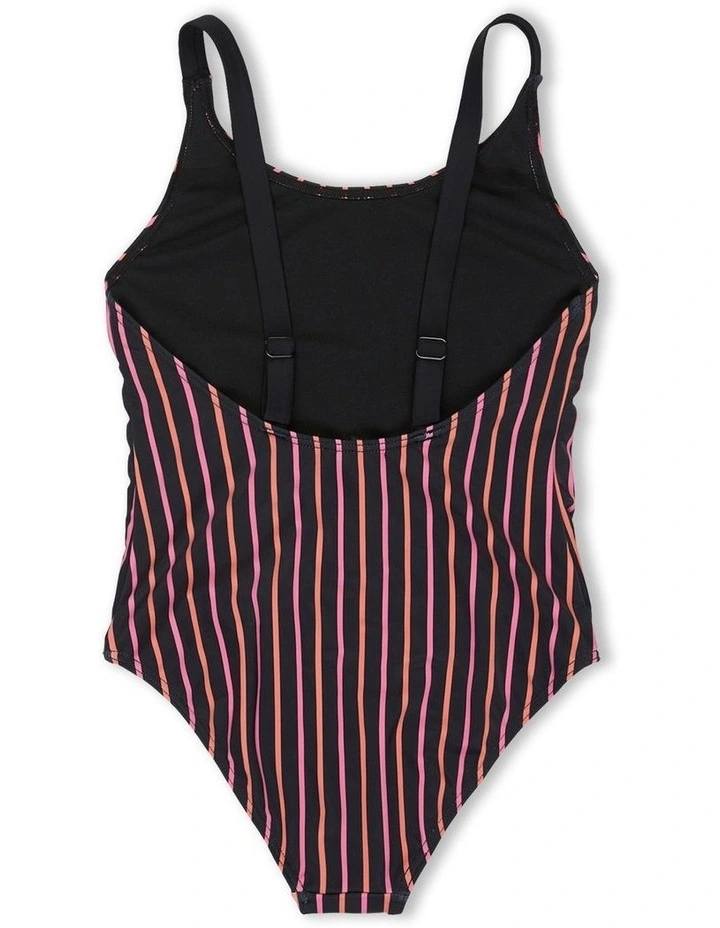 Active Floral One Piece Swimsuit in Black image 2
