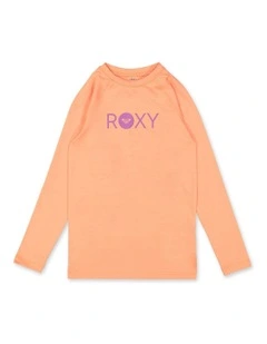Essential Lycra Long Sleeve Rash Vest in Coral Chic