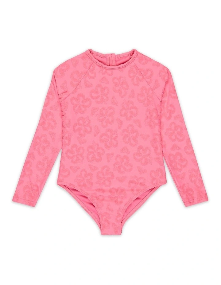 Flip Flower Long Sleeve Rash Vest in Pink image 1