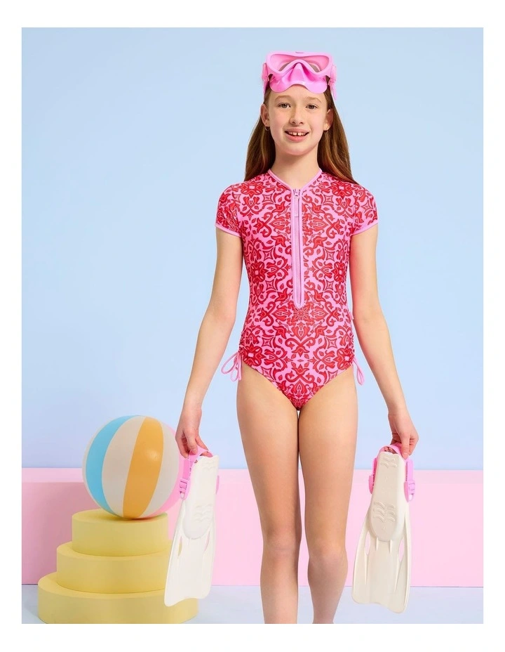 Capri Tile Paddle Suit in Pink image 6