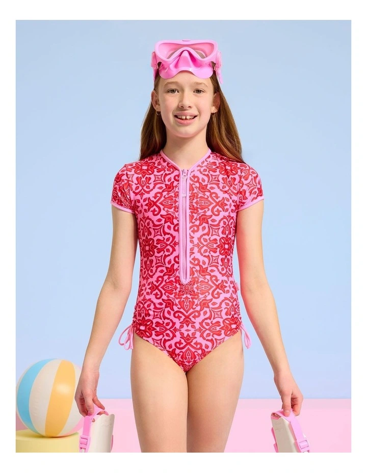 Capri Tile Paddle Suit in Pink image 7