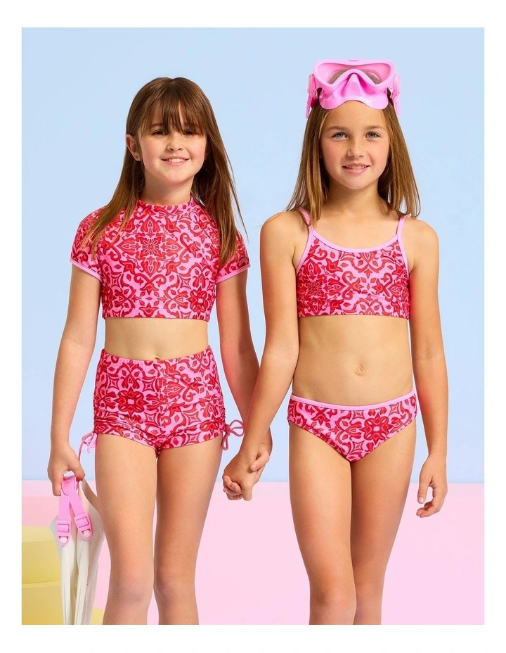 Capri Tile Boy Leg Surf Set in Pink image 7