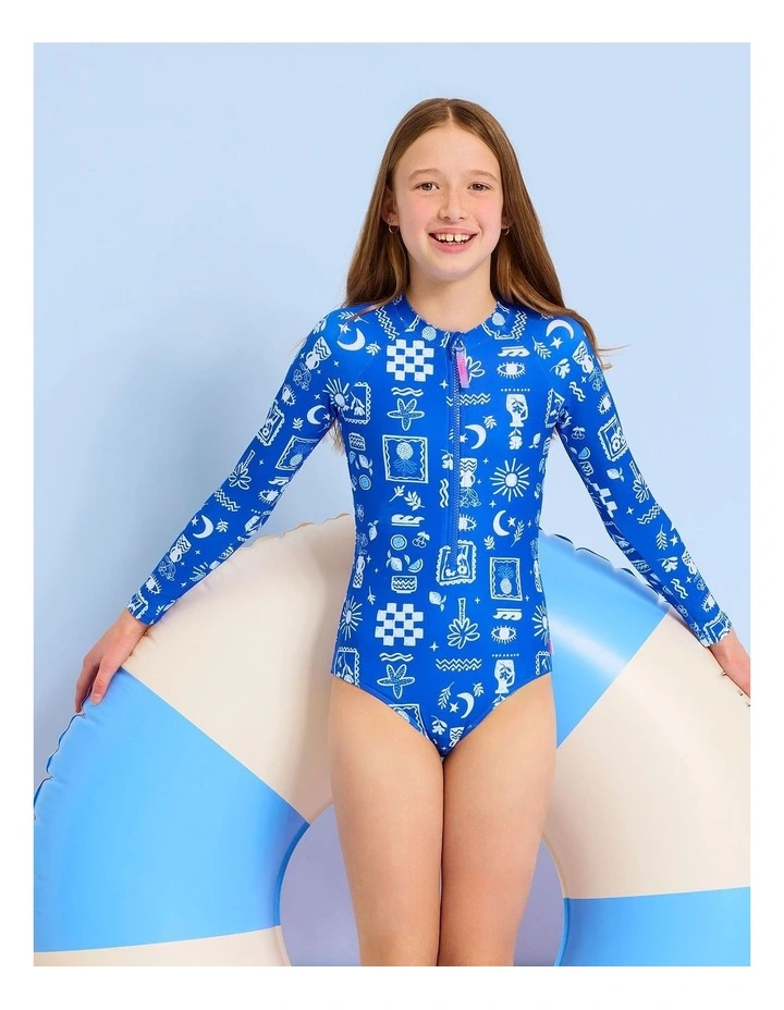 Zip Front Paddle Suit in Amalfi image 6