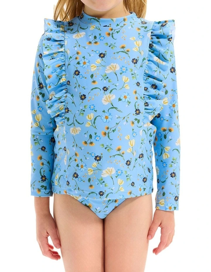 Frill Rashie Set in Blue image 4