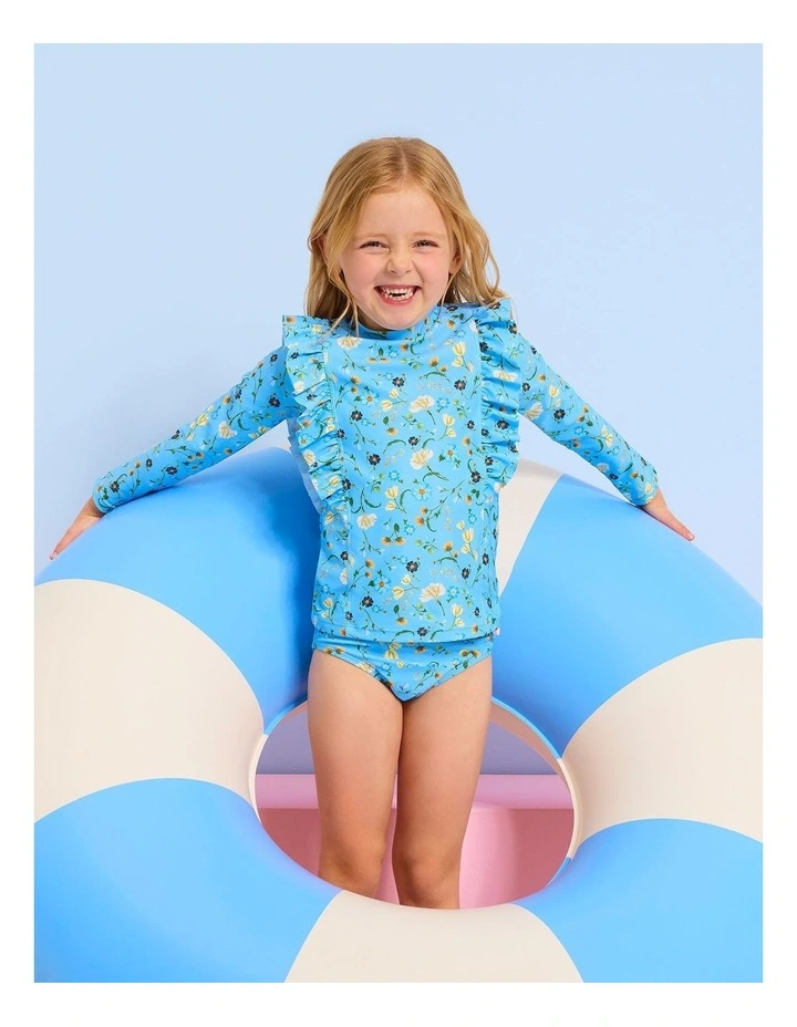 Frill Rashie Set in Blue image 7