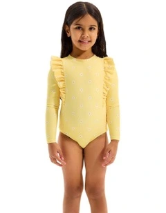 Frill Paddlesuit in Daisy Chain Yellow