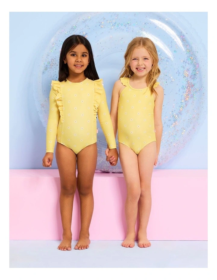 Frill Paddlesuit in Daisy Chain Yellow image 6