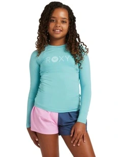 Essential Long Sleeve Rash Vest in Blue