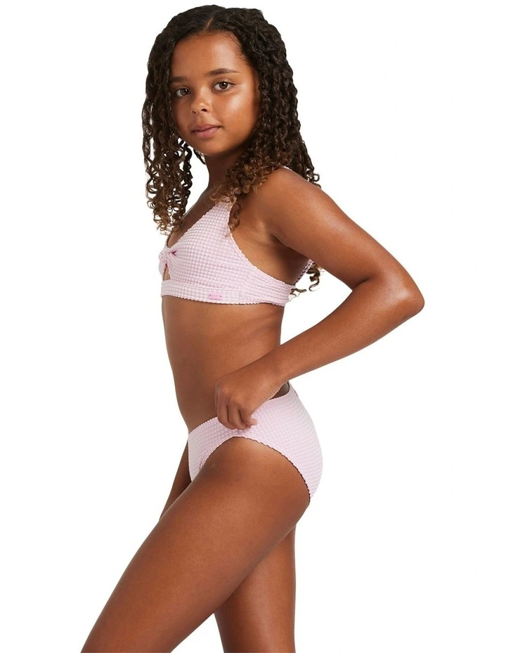 Daisy Check Bralette Set in Pink image 3