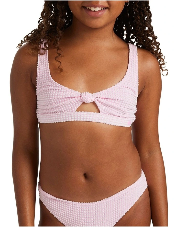 Daisy Check Bralette Set in Pink image 4