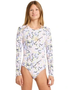 Sea Of Love Long Sleeve Rash Vest in Cream