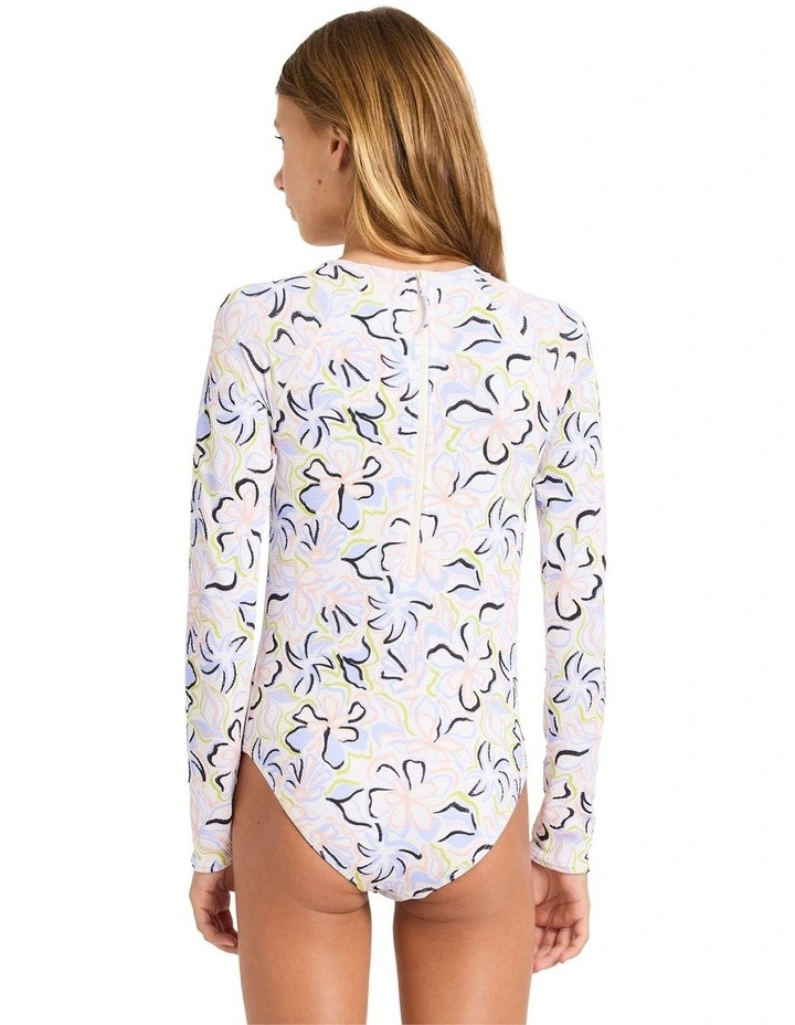 Sea Of Love Long Sleeve Rash Vest in Cream image 2