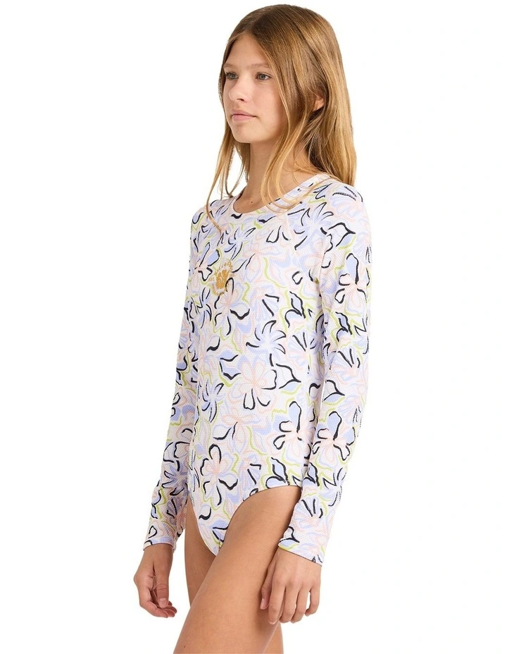 Sea Of Love Long Sleeve Rash Vest in Cream image 3