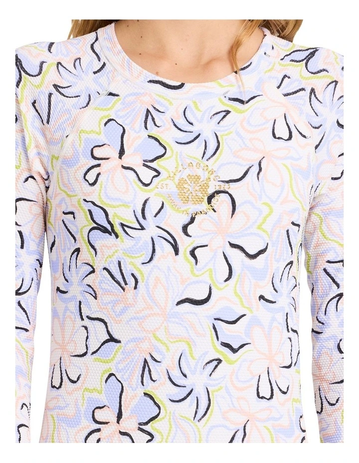 Sea Of Love Long Sleeve Rash Vest in Cream image 4