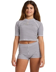 Gingham Crush Short Sleeve Rashguard