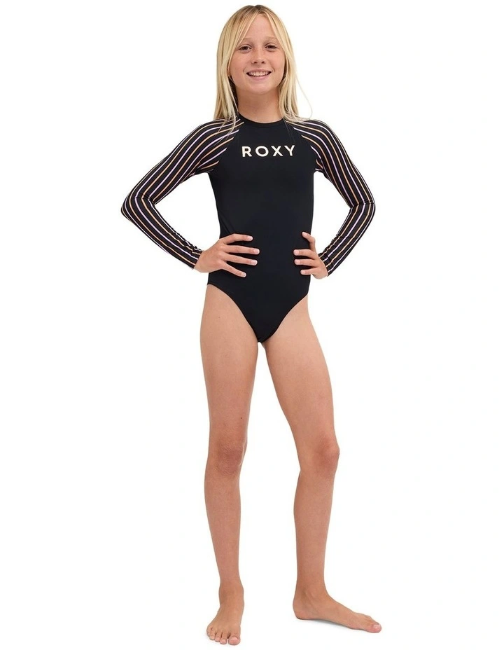 Active Stripe Long Sleeve One Piece Swimsuit image 5
