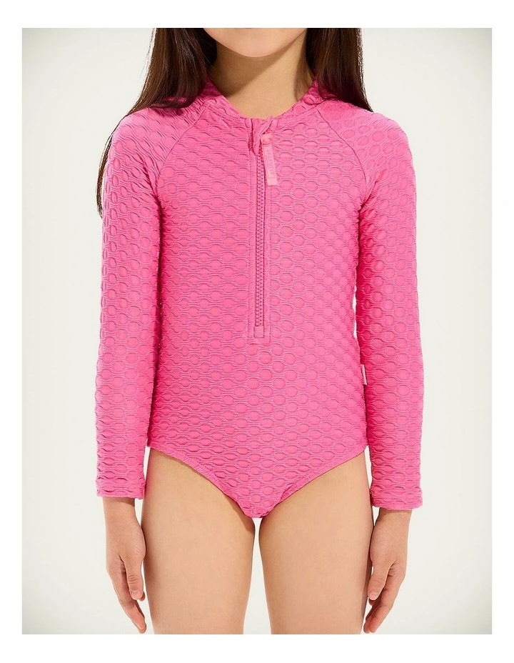 Mesh Paddlesuit in Hot Pink image 4
