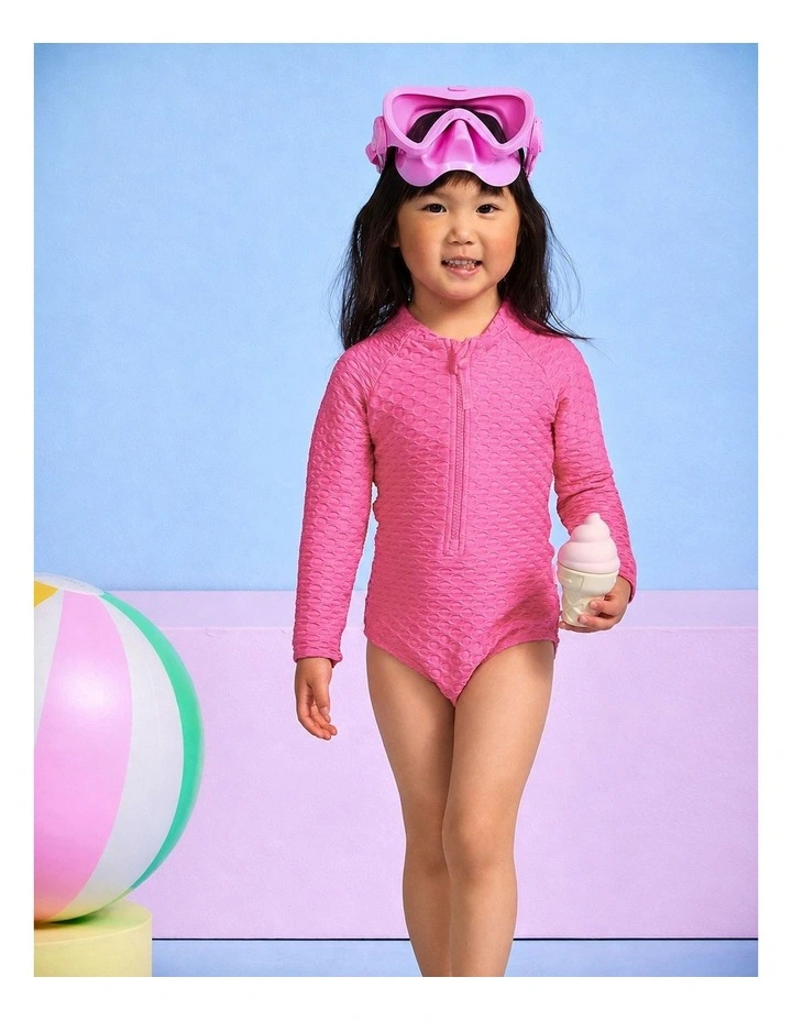 Mesh Paddlesuit in Hot Pink image 5