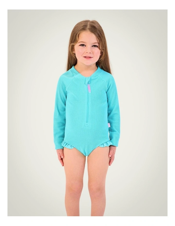 Textured Paddlesuit in Aqua image 1