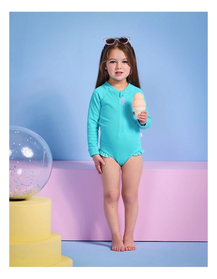 Textured Paddlesuit in Aqua image 5