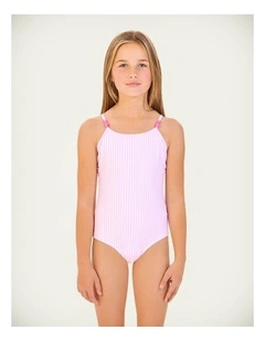 Stripe bead one piece in PINK PETAL