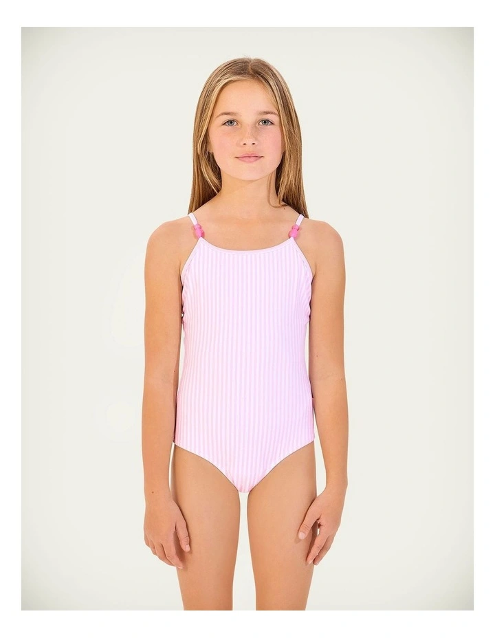 Stripe bead one piece in PINK PETAL image 1