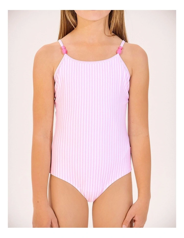 Stripe bead one piece in PINK PETAL image 4
