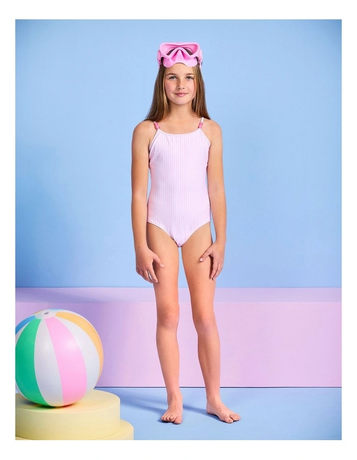 Stripe bead one piece in PINK PETAL image 5