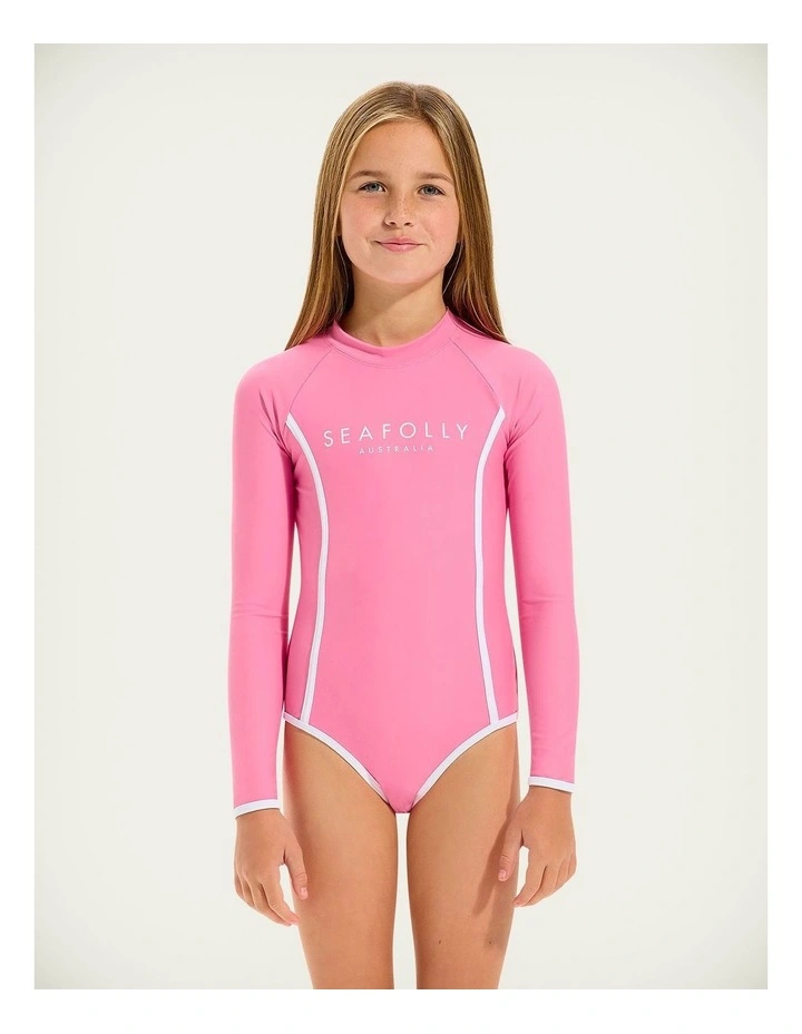 Essentials Paddle Suit in Hot Pink image 1